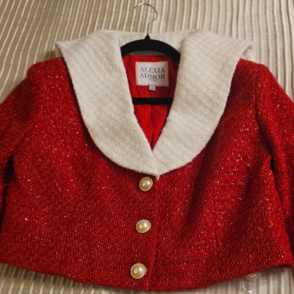 Alexia Admor Red Cardigan with White Collar NWOT - Picture 13 of 16